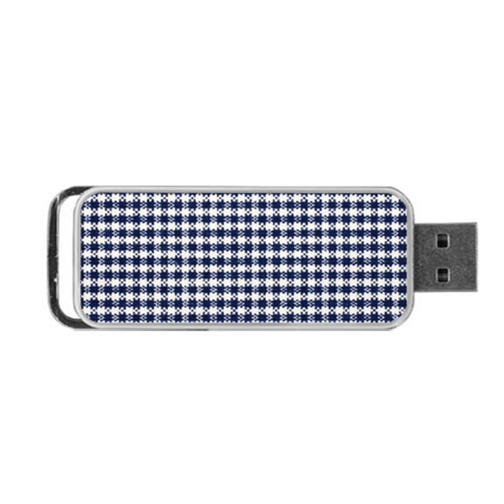 Small blue and white plaids Portable USB Flash (Two Sides)