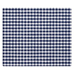 Small Blue And White Plaids Double Sided Flano Blanket (small)  by ConteMonfrey