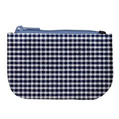 Small Blue And White Plaids Large Coin Purse by ConteMonfrey