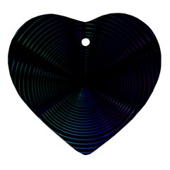 Circle Ring Background Wallpaper Heart Ornament (two Sides) by Wegoenart
