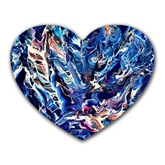 Cobalt Delta Heart Mousepads by kaleidomarblingart