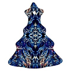 Cobalt Arabesque Ornament (christmas Tree)  by kaleidomarblingart