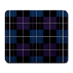 Blue Black Modern Plaids Large Mousepads by ConteMonfrey