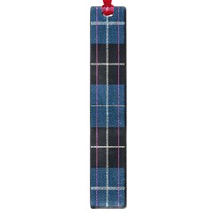 Blue Black Modern Plaids Large Book Marks by ConteMonfrey