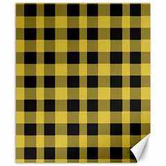 Black And Yellow Small Plaids Canvas 8  X 10  by ConteMonfrey