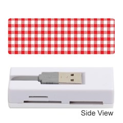 Straight Red White Small Plaids Memory Card Reader (stick) by ConteMonfrey