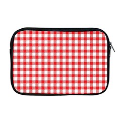 Straight Red White Small Plaids Apple Macbook Pro 17  Zipper Case by ConteMonfrey