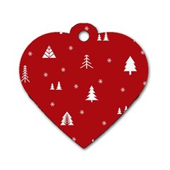 Abstract-cute-christmas Seamless Dog Tag Heart (one Side) by nateshop