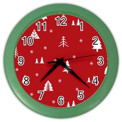 Abstract-cute-christmas Seamless Color Wall Clock by nateshop