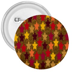 Abstract-flower Gold 3  Buttons