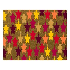 Abstract-flower Gold Double Sided Flano Blanket (large)  by nateshop