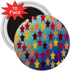 Abstract-flower,bacground 3  Magnets (10 pack)  Front