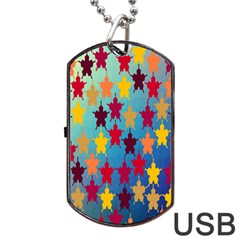 Abstract-flower,bacground Dog Tag Usb Flash (one Side) by nateshop