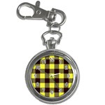 Black and yellow plaids Key Chain Watches Front