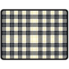 Gray And Yellow Plaids  Fleece Blanket (large)  by ConteMonfrey