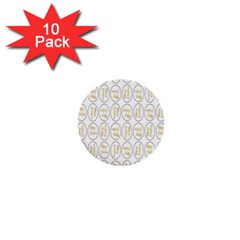 Background-cute-christmas Gold 1  Mini Buttons (10 Pack)  by nateshop