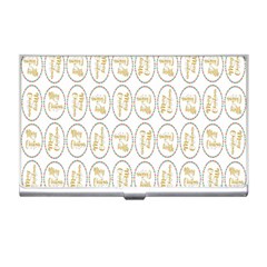 Background-cute-christmas Gold Business Card Holder by nateshop