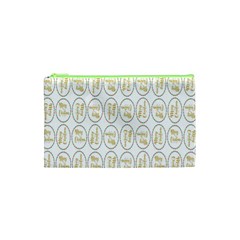 Background-cute-christmas Gold Cosmetic Bag (xs)