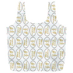 Background-cute-christmas Gold Full Print Recycle Bag (xxxl) by nateshop