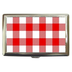 Red And White Plaids Cigarette Money Case by ConteMonfrey