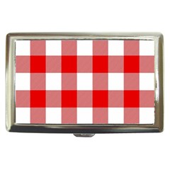 Red and white plaids Cigarette Money Case