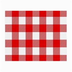 Red And White Plaids Small Glasses Cloth by ConteMonfrey