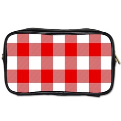 Red And White Plaids Toiletries Bag (two Sides) by ConteMonfrey