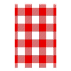 Red And White Plaids Shower Curtain 48  X 72  (small)  by ConteMonfrey