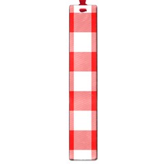 Red And White Plaids Large Book Marks by ConteMonfrey