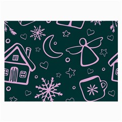 Background-cute Christmas Large Glasses Cloth (2 Sides) by nateshop