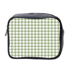 Green Tea White Small Plaids Mini Toiletries Bag (two Sides) by ConteMonfrey