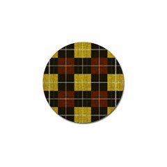 Modern Black Red Golden Plaids Golf Ball Marker (4 Pack) by ConteMonfrey