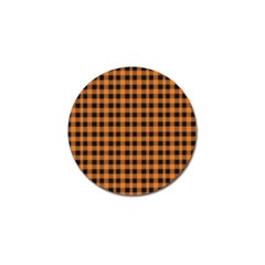 Orange Black Small Plaids Golf Ball Marker (4 Pack) by ConteMonfrey