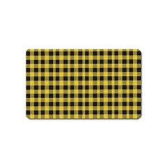 Black And Yellow Small Plaids Magnet (name Card) by ConteMonfrey