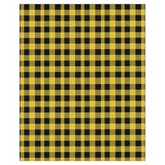 Black And Yellow Small Plaids Drawstring Bag (small) by ConteMonfrey