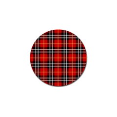 Black, White And Red Classic Plaids Golf Ball Marker (4 Pack) by ConteMonfrey