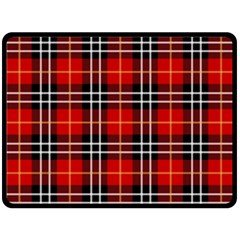 Black, White And Red Classic Plaids Fleece Blanket (large)  by ConteMonfrey