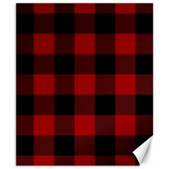 Red And Black Plaids Canvas 8  X 10  by ConteMonfrey