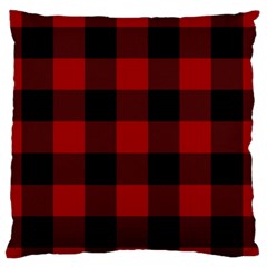 Red And Black Plaids Large Flano Cushion Case (one Side) by ConteMonfrey