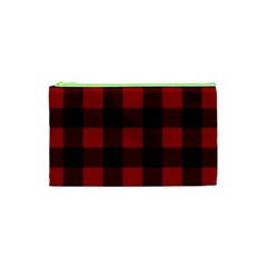 Red And Black Plaids Cosmetic Bag (xs) by ConteMonfrey