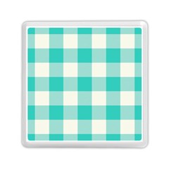 Blue And White Plaids Memory Card Reader (square) by ConteMonfrey