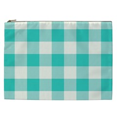 Blue And White Plaids Cosmetic Bag (xxl) by ConteMonfrey