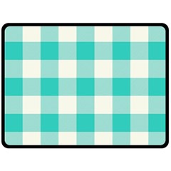 Blue And White Plaids Double Sided Fleece Blanket (large)  by ConteMonfrey