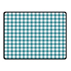 Straight Blue White Small Plaids Double Sided Fleece Blanket (small)  by ConteMonfrey