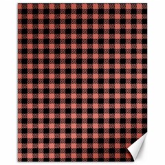 Straight Black Pink Small Plaids  Canvas 16  X 20  by ConteMonfrey