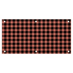 Straight Black Pink Small Plaids  Banner And Sign 6  X 3  by ConteMonfrey