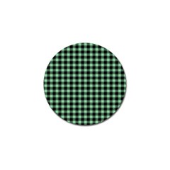 Straight Green Black Small Plaids   Golf Ball Marker by ConteMonfrey