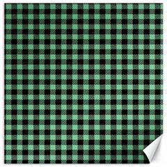 Straight Green Black Small Plaids   Canvas 20  X 20  by ConteMonfrey