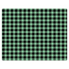 Straight Green Black Small Plaids   Double Sided Flano Blanket (medium)  by ConteMonfrey