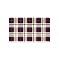 Purple, Blue And White Plaids Magnet (name Card) by ConteMonfrey